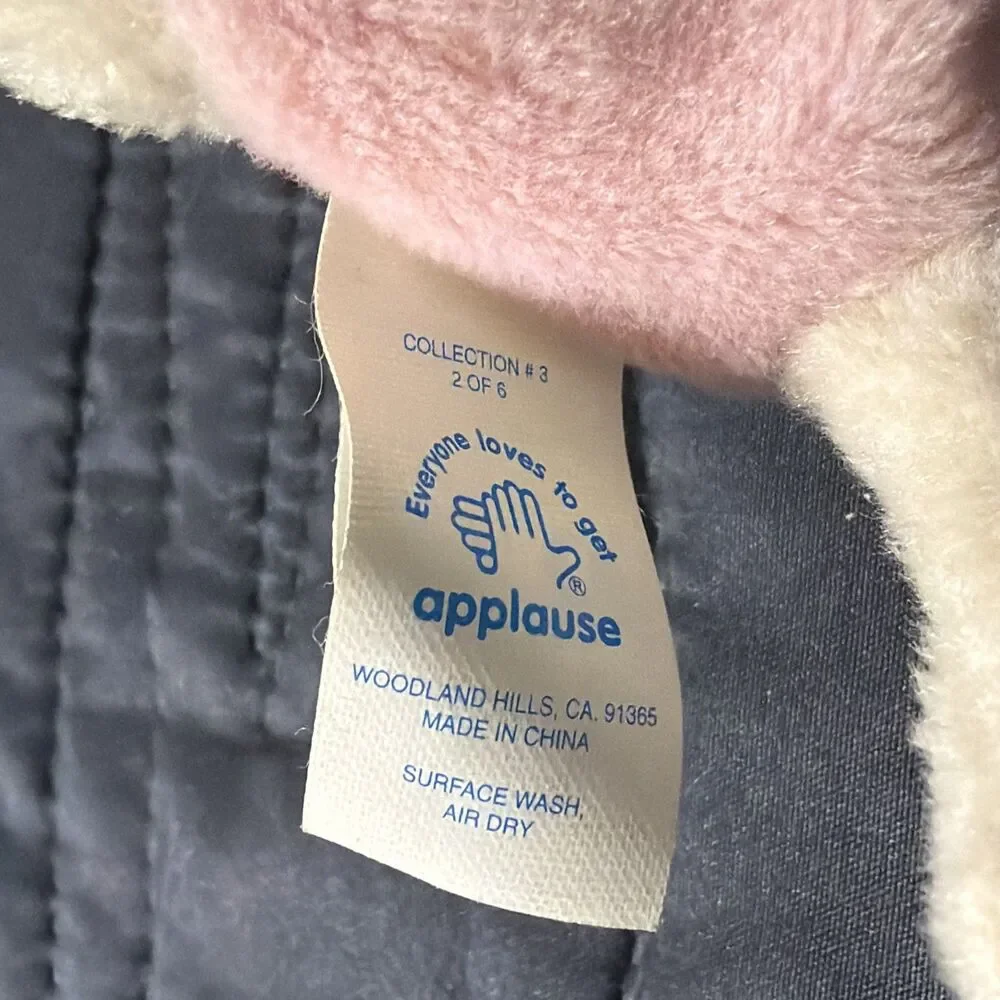 Vintage Applause Hush Puppies Basset Hound Plush Pink 8